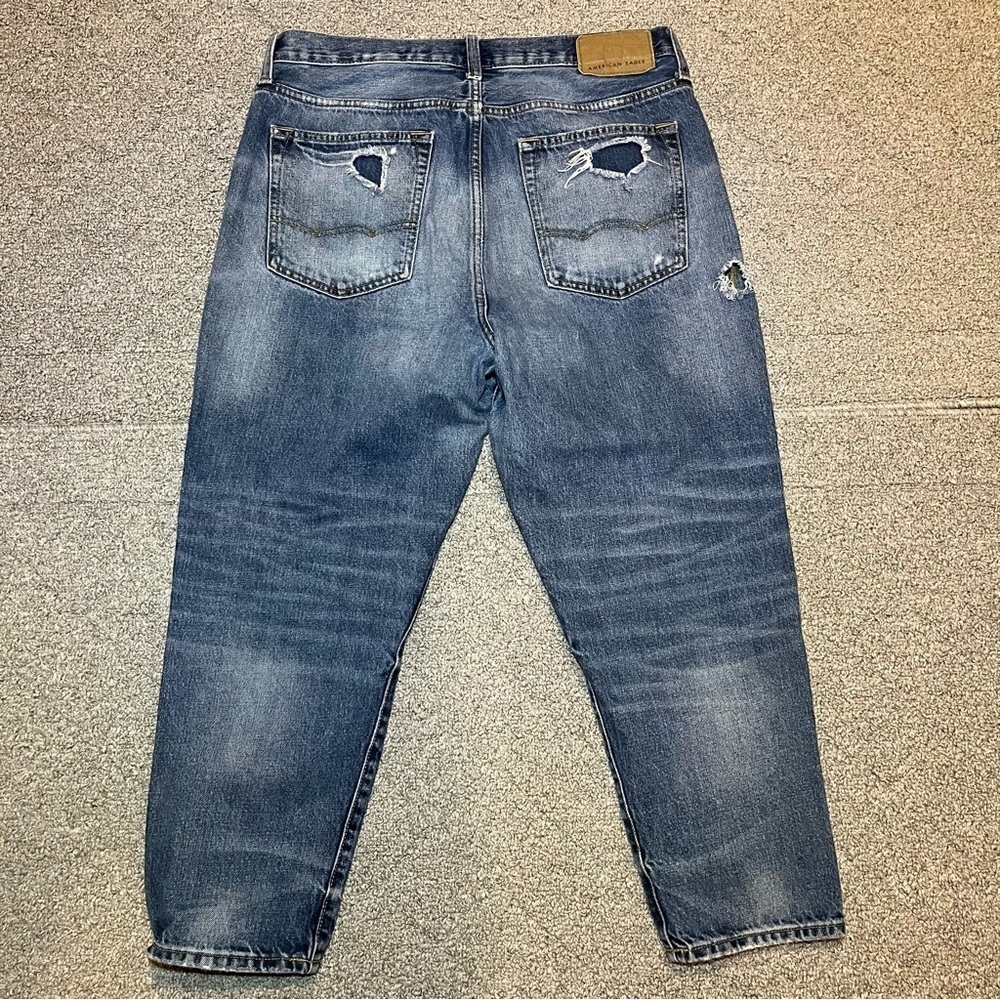 American Eagle Jeans Mens 32X26 (Fits 32X24) Relaxed Taper Distressed - Picture 10 of 10